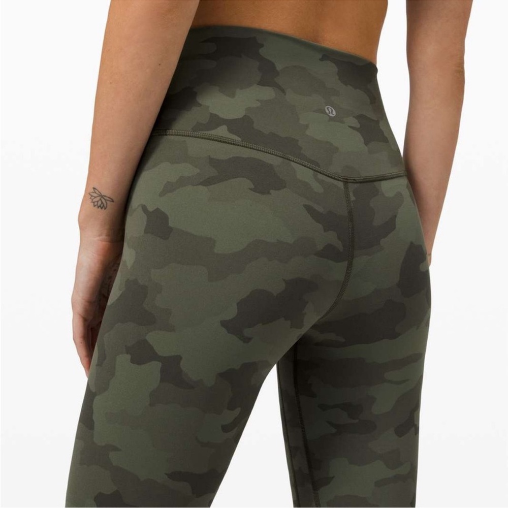lululemon athletica Green Camo Leggings